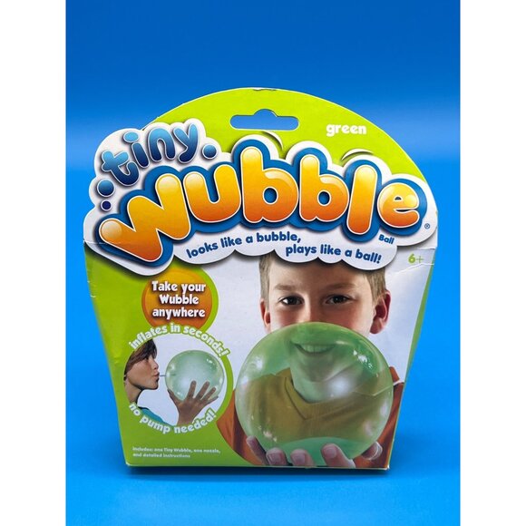 Tiny Wubble Ball Green Inflates In Seconds No Pump Needed For Kids Age 6+ - Picture 2 of 5
